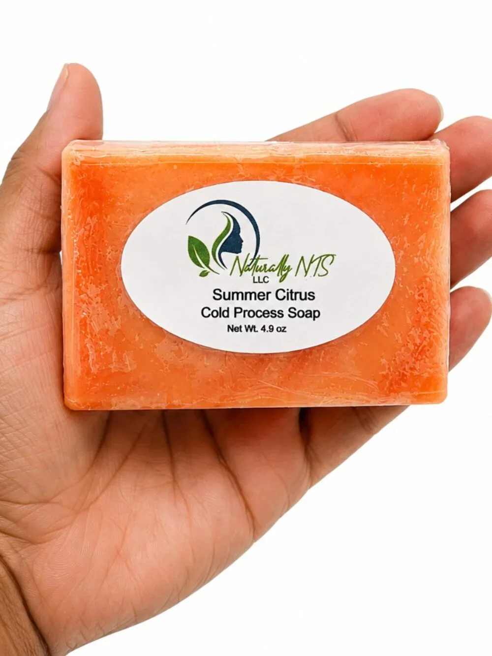 Naturally NTS Summer Citrus Cold Process Soap – 4.9 oz – Orange